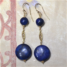 Gold Filled Lapiz Lazuli Earrings by Meg - AllureBeads