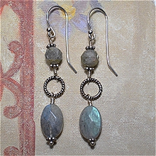 925 Sterling Silver & Labradorite Earrings by Meg - AllureBeads