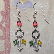 925 Sterling Silver & Swarovski Crystals Earrings by Meg - AllureBeads