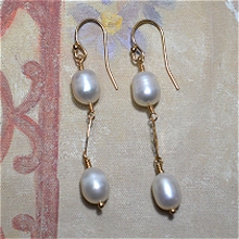 Gold Filled Wrapped Freshwater Pearls Earrings by Meg - AllureBeads