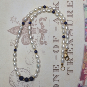 Lapis Lazuli & Freshwater Pearls by Meg - AllureBeads